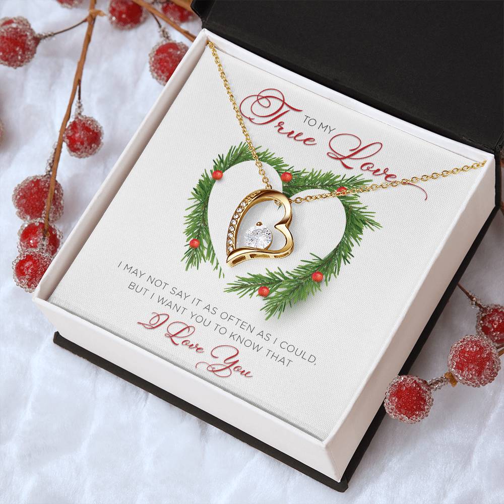 To My True Love – I Want You To Know That I Love You – 2 Forever Love Necklace
