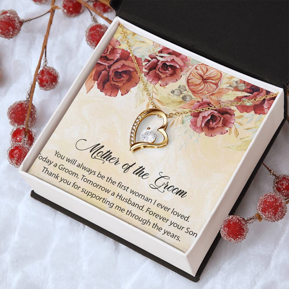 Mother Of The Groom Necklace Forever Love Mom Of The Groom Wedding Gift Mother In Law Necklace Gift Customize Mother Of The Groom Forever Love Necklace