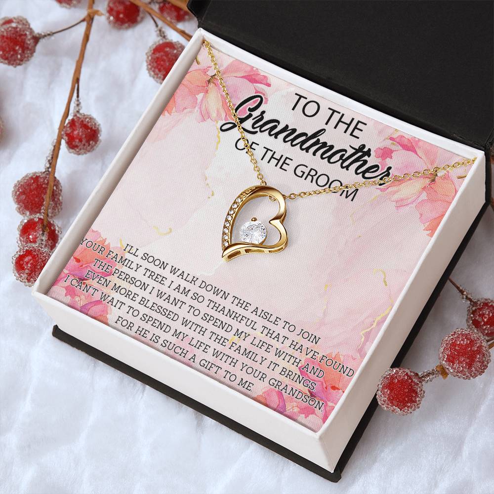 Grandmother Of The Groom Necklace Gift Grandmother Wedding Giftgrandma Of The Groom Forever Love Necklace Grandma Wedding Gift From Forever Love Necklace