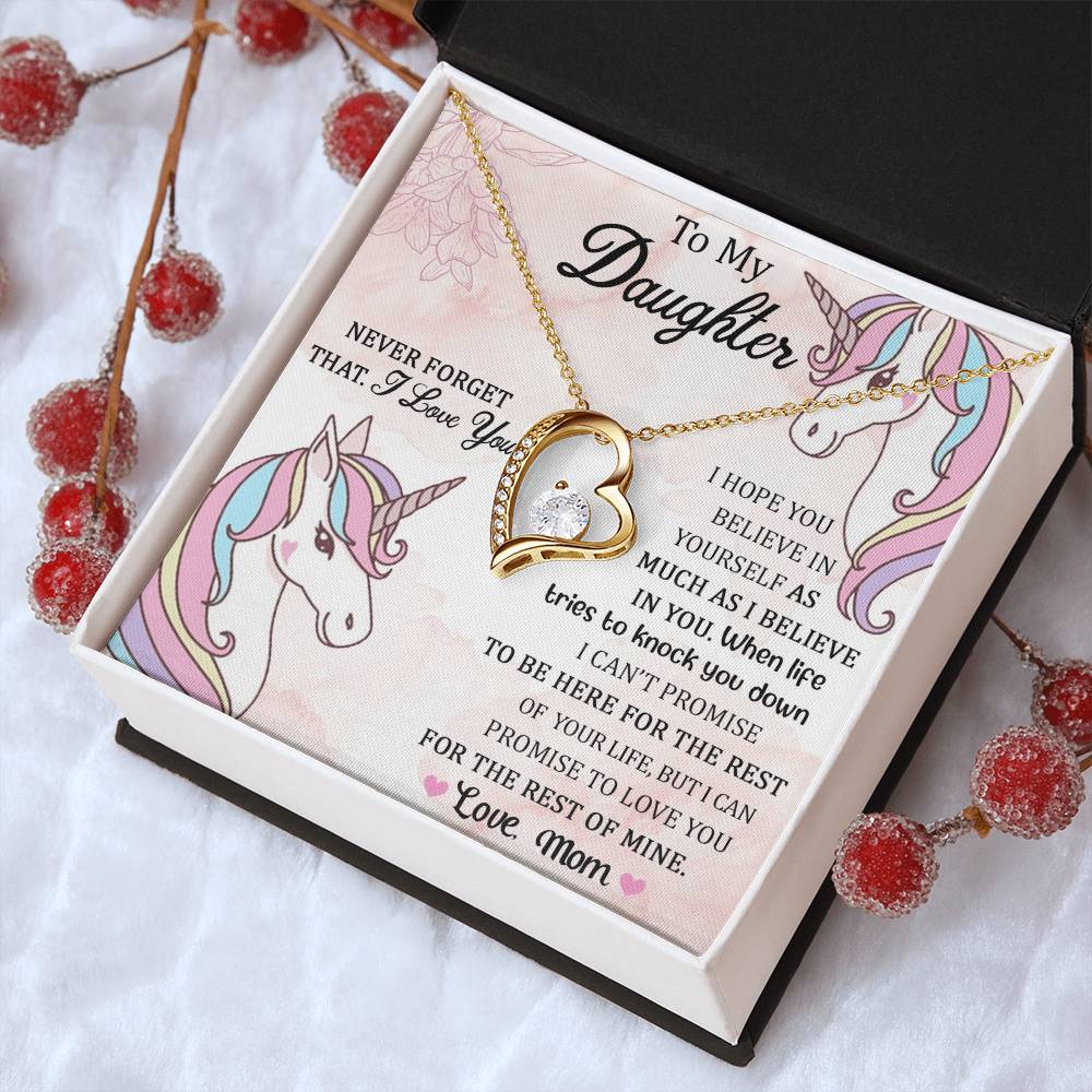 To My Daughter Necklace From Mom Gift For Daughter From Mom Birthday Gift Daughter Graduation Forever Love Necklace