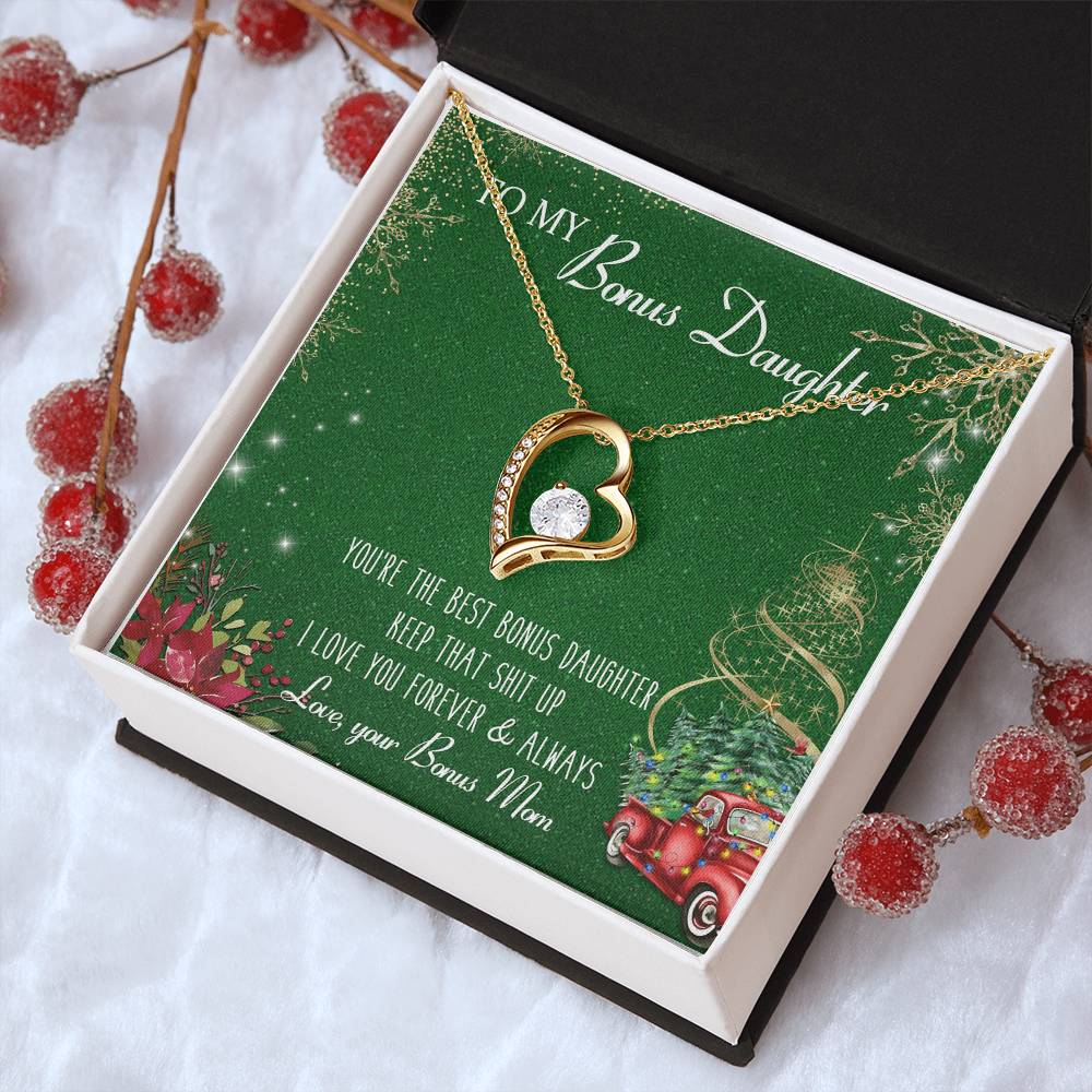To My Bonus Daughter Christmas Gift Bonus Daughter Step Daughter Gift Bonus Daughter Necklace Daughters Birthday Unique Grown Up Forever Love Necklace