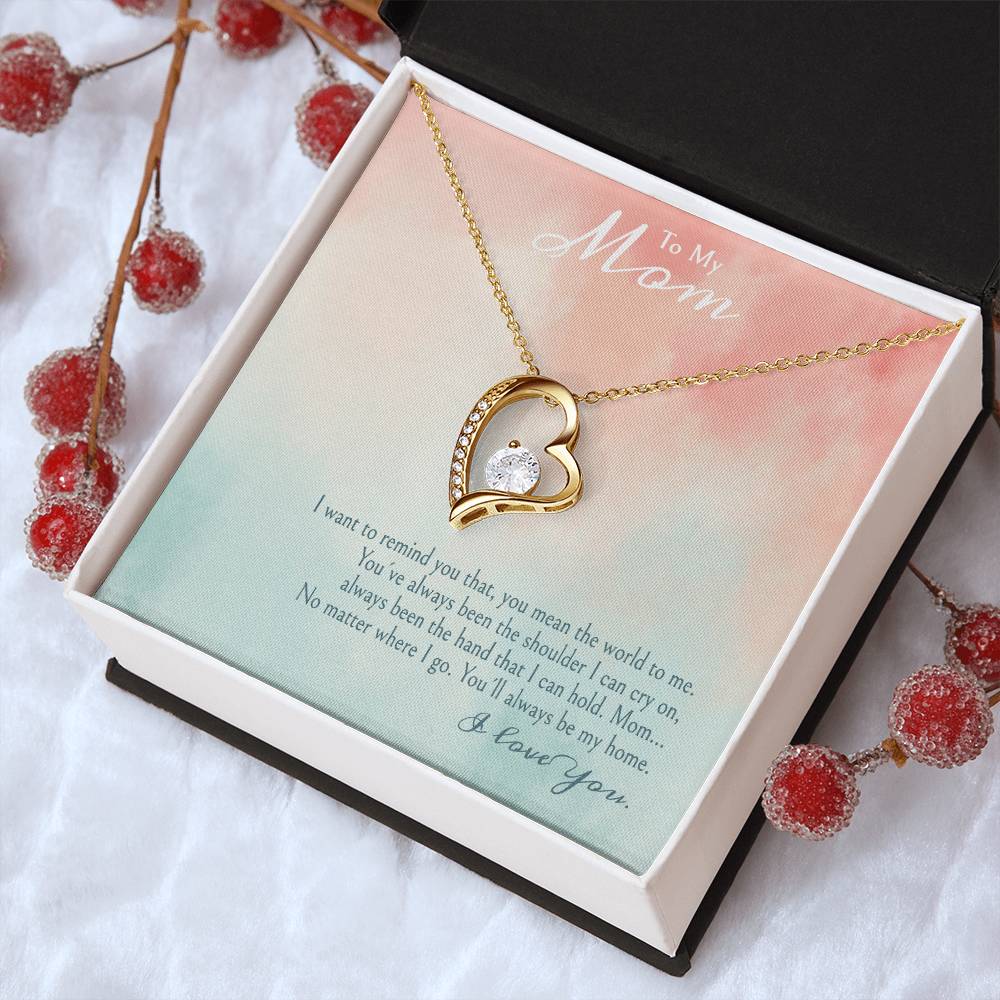 A Gift For A Mom Forever Love Necklace - You Mean The World To Me Forever Love Necklace