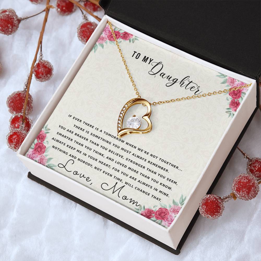 To My Daughter Mother Necklace Gift For Daughter From Mom Daughter Mother Necklace Daughter Gift From Mom To My Daughter Forever Love Necklace