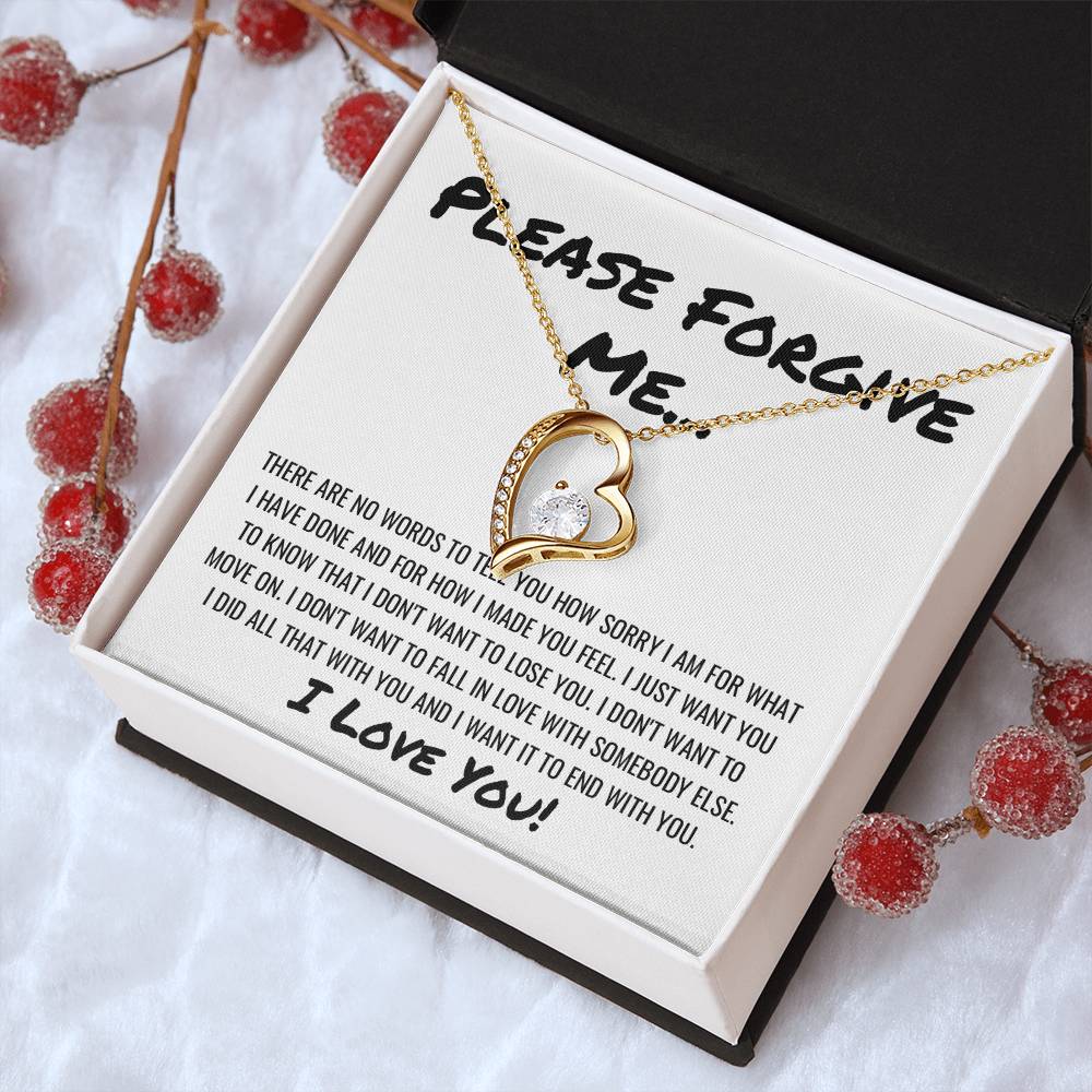 Forgive Me Apology Necklace Forever Love Necklace
