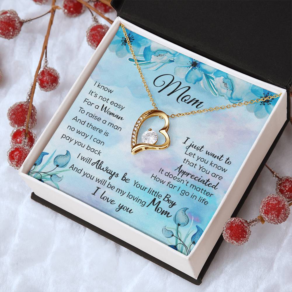 To My Mom Necklace Sentimental Gifts For Mother Thank Mothers Day Birthday Forever Love Necklace