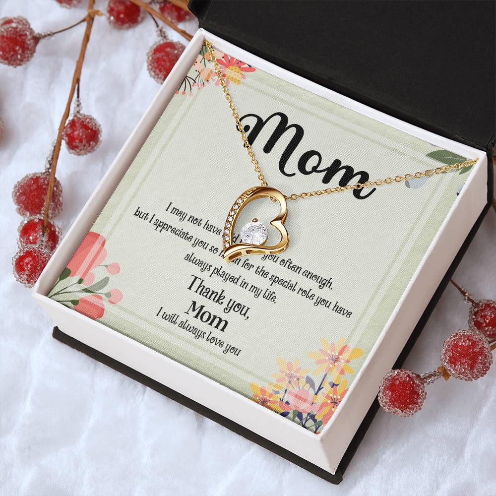 Mom I May Not Have Said Thank You Often Enough D1038 Forever Love Necklace
