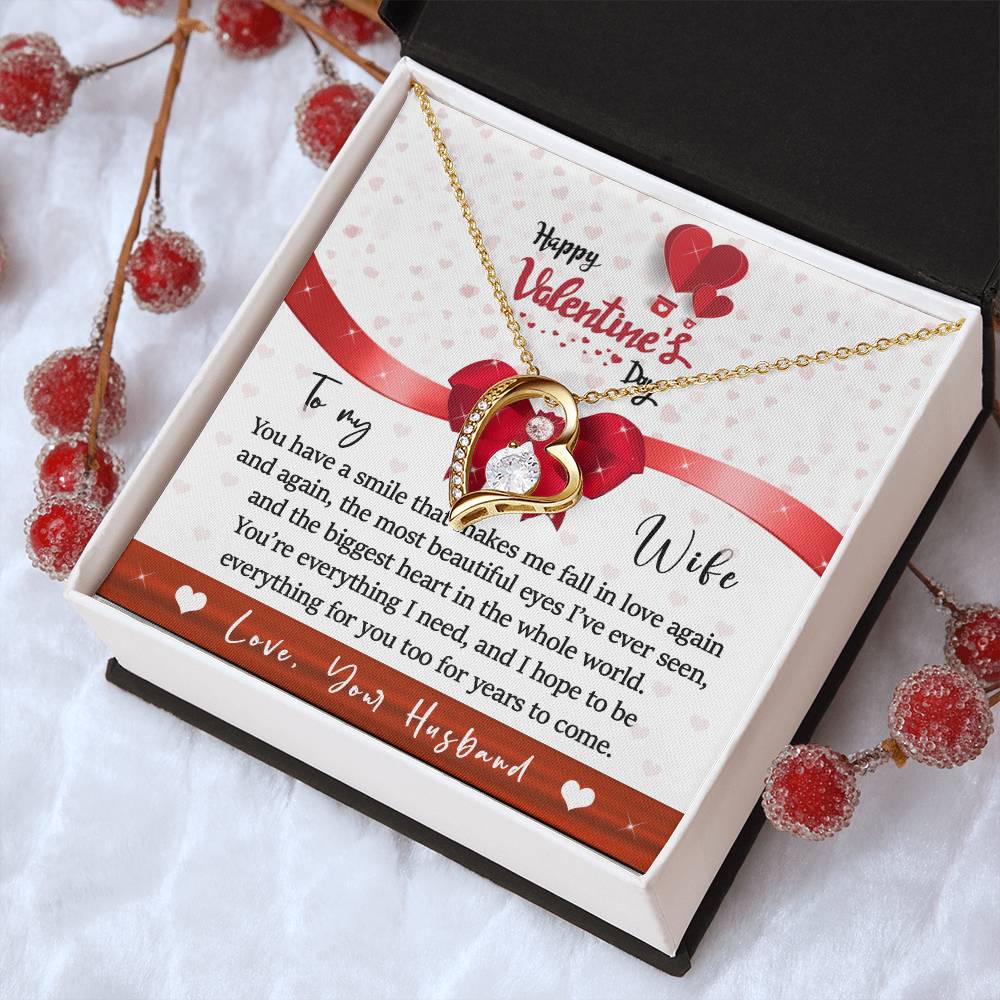 To My Wife - I Love You 1 Forever Love Necklace