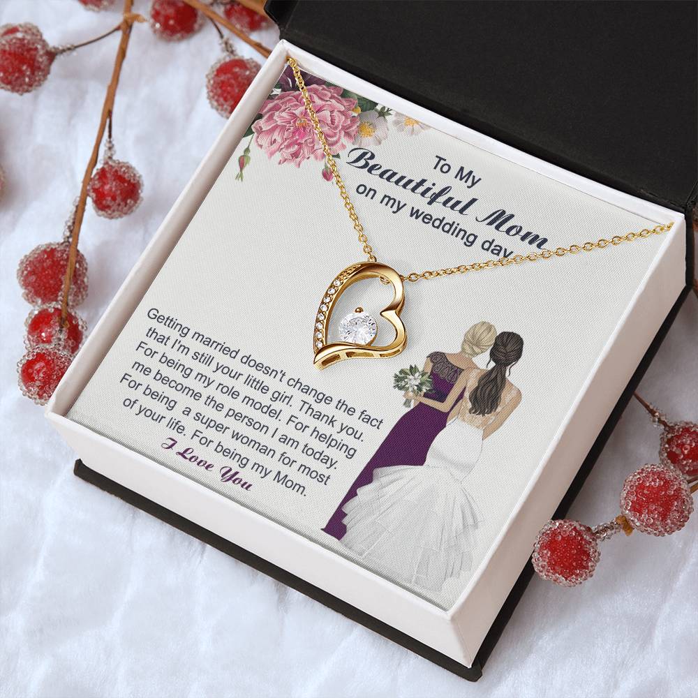 Mom Wedding Gift From Bride Mother Necklace 1 Forever Love Necklace