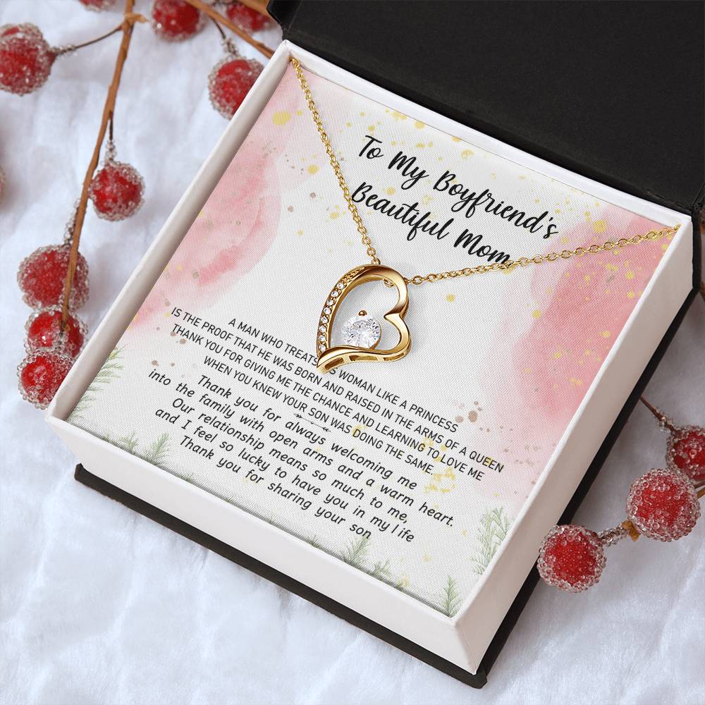 Almost Gone Gift For Boyfriend's Mom The Arms Of A Queen 2 Heart 1 Forever Love Necklace