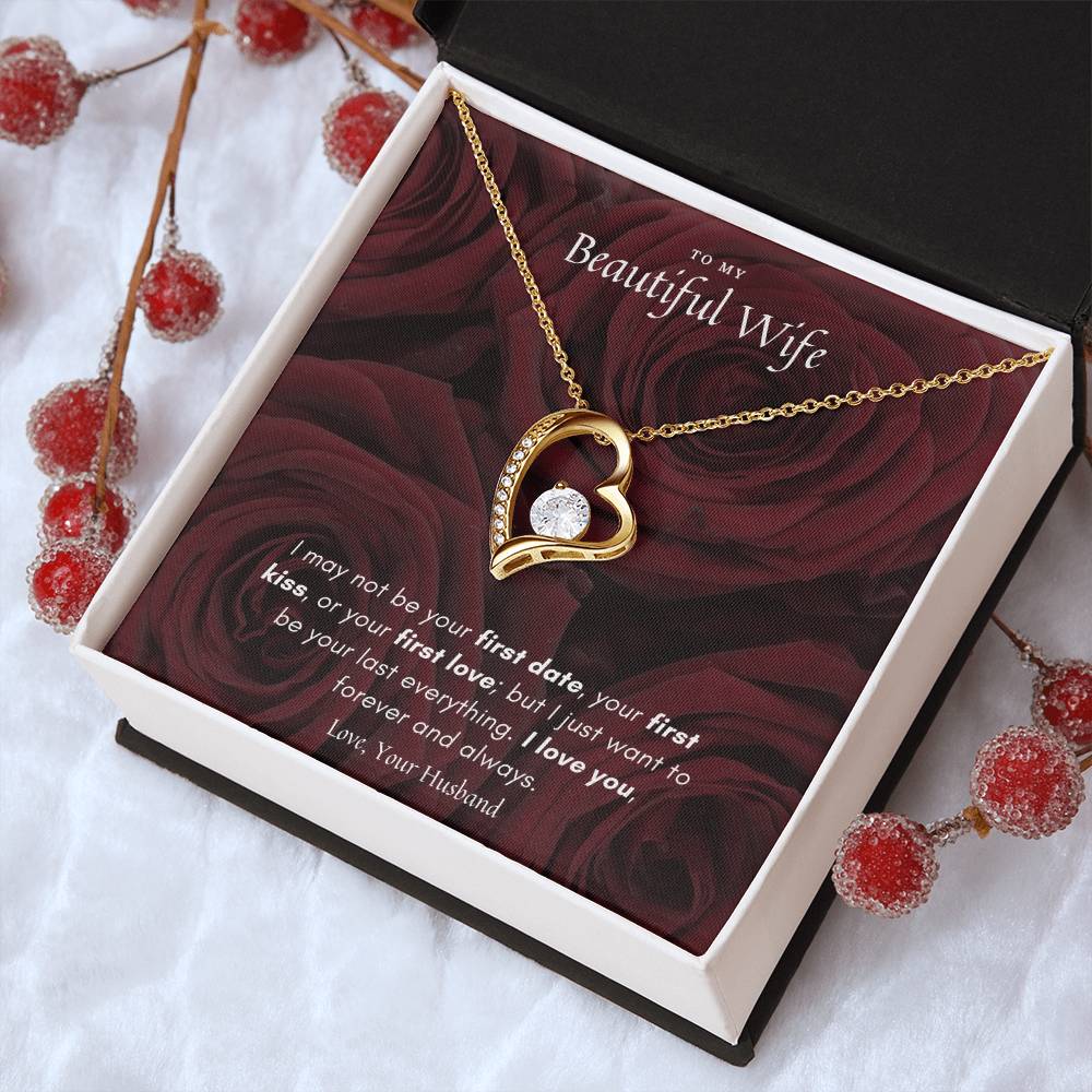 To My Beautiful Wife Best Gift For Wife Forever Love Necklace