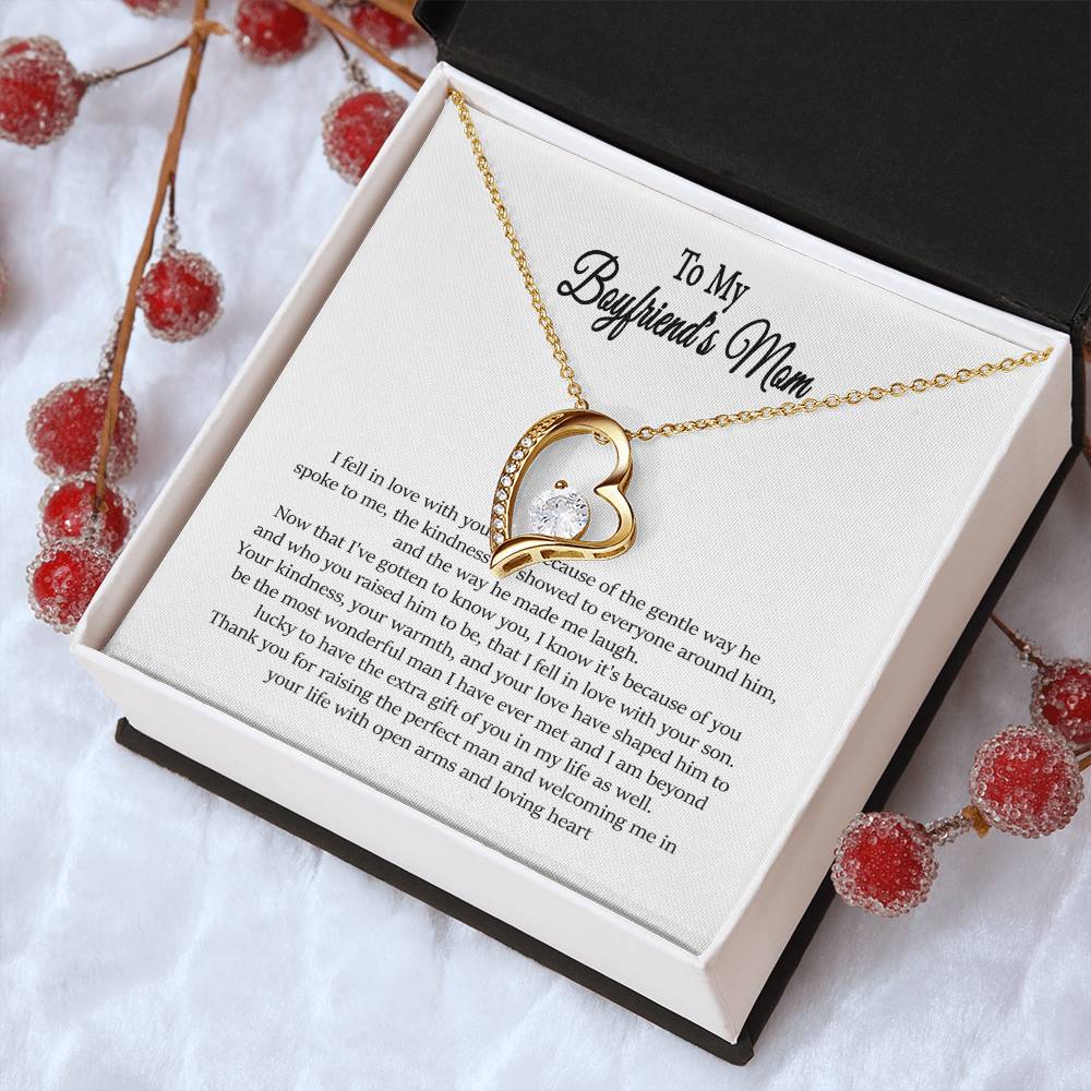 To My Boyfriend's Mom Boyfriend's Mom Gift To My Boyfriends Mom Gift Mother's Day Gift Birthday Gift Thank You Or Just Because Forever Love Necklace