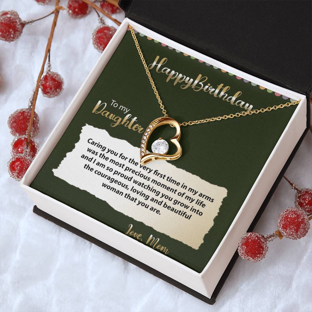 Thoughtful Birthday Gift For Daughter From Mom 925 Sterling Silver Pendant 1 Forever Love Necklace