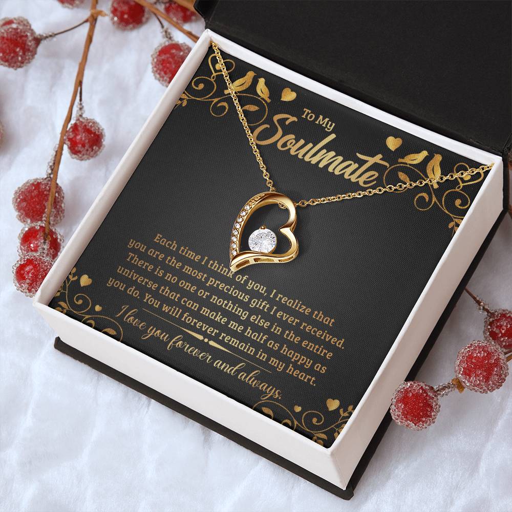To My Soulmate Necklace Soulmate Gift Wife Gift Necklace Girlfriend Gift Necklace Wife Jewelry Forever Love Necklace