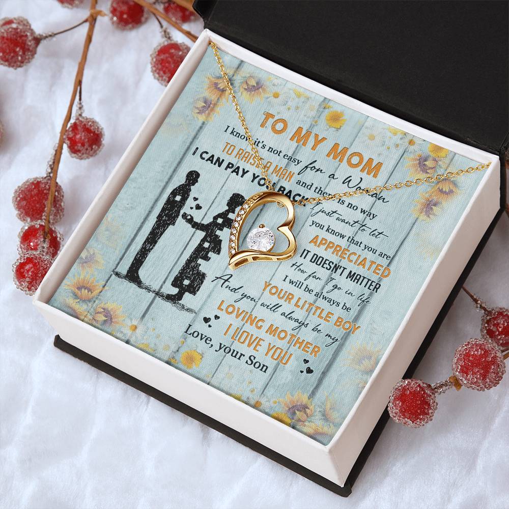To My Mom From Son Forever Love Necklace