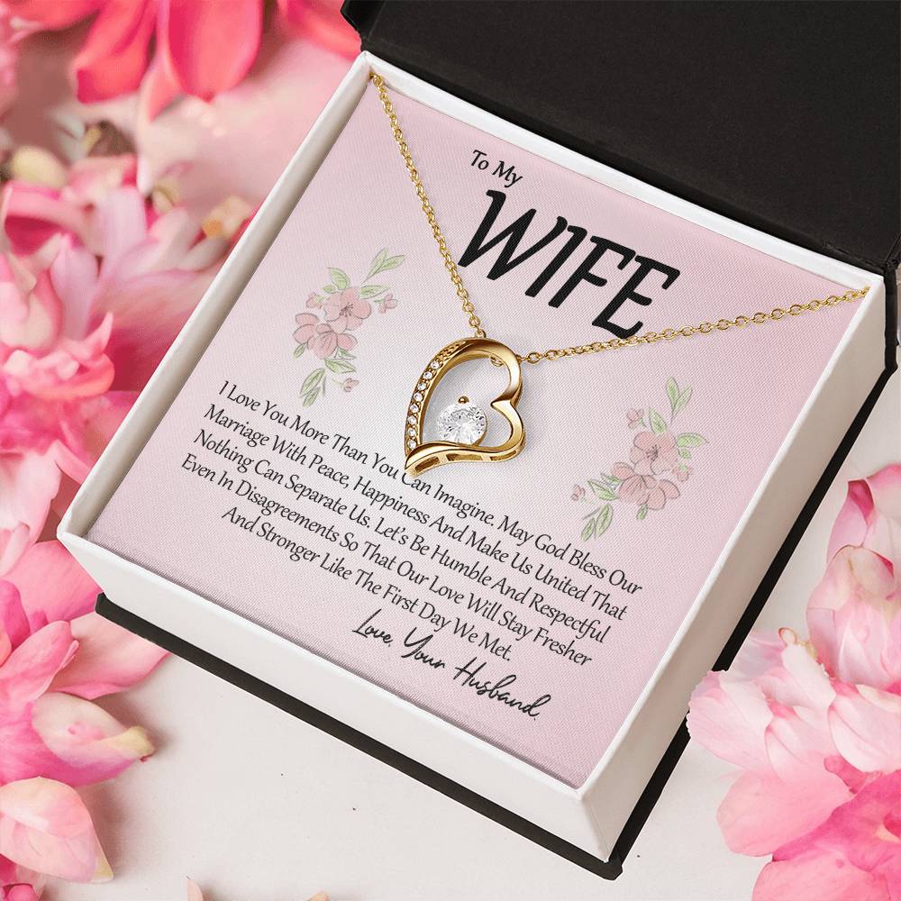To My Wife I Love You More Forever Love Necklace