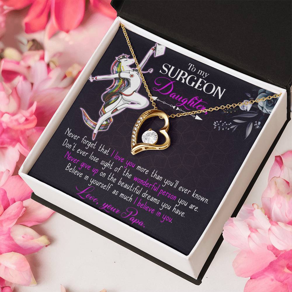 To My Surgeon Daughter Belive In Yourself As Much I Believe In Your Forever Love Necklace