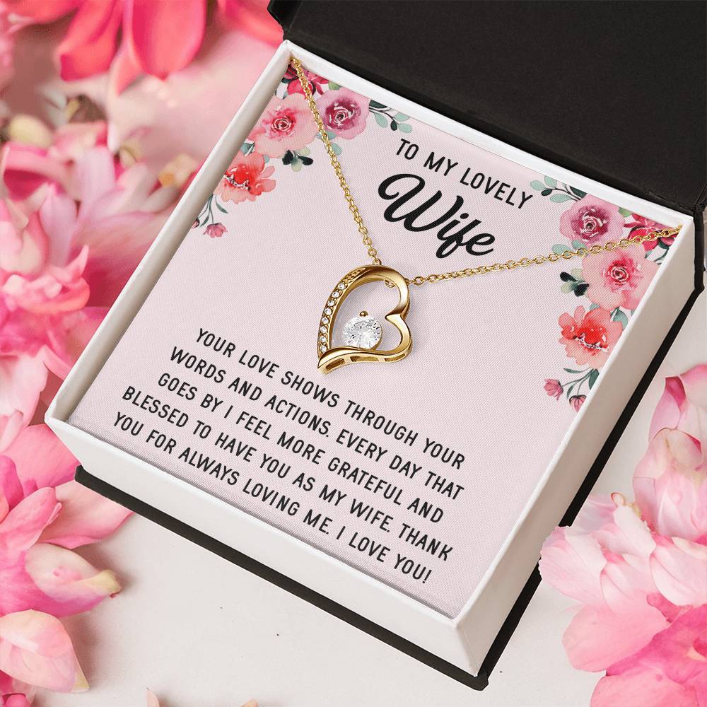 Silver Small Heart Cubic Zirconia Pendant Necklace Gift For Wife Sentimental Gifts For Mothers Day Gift For Wife Wife Anniversary Birthday Forever Love Necklace