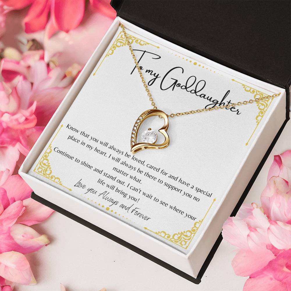 To My Goddaughter 2 1 Forever Love Necklace