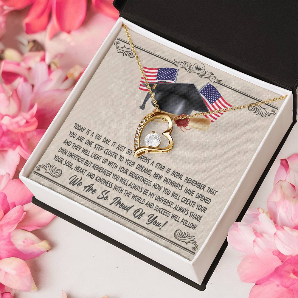 Congrats Necklace Gift For Daughter Special Gift For Graduate Congratulation Gift For Her College Graduation Gift For Friends Graduation Forever Love Necklace