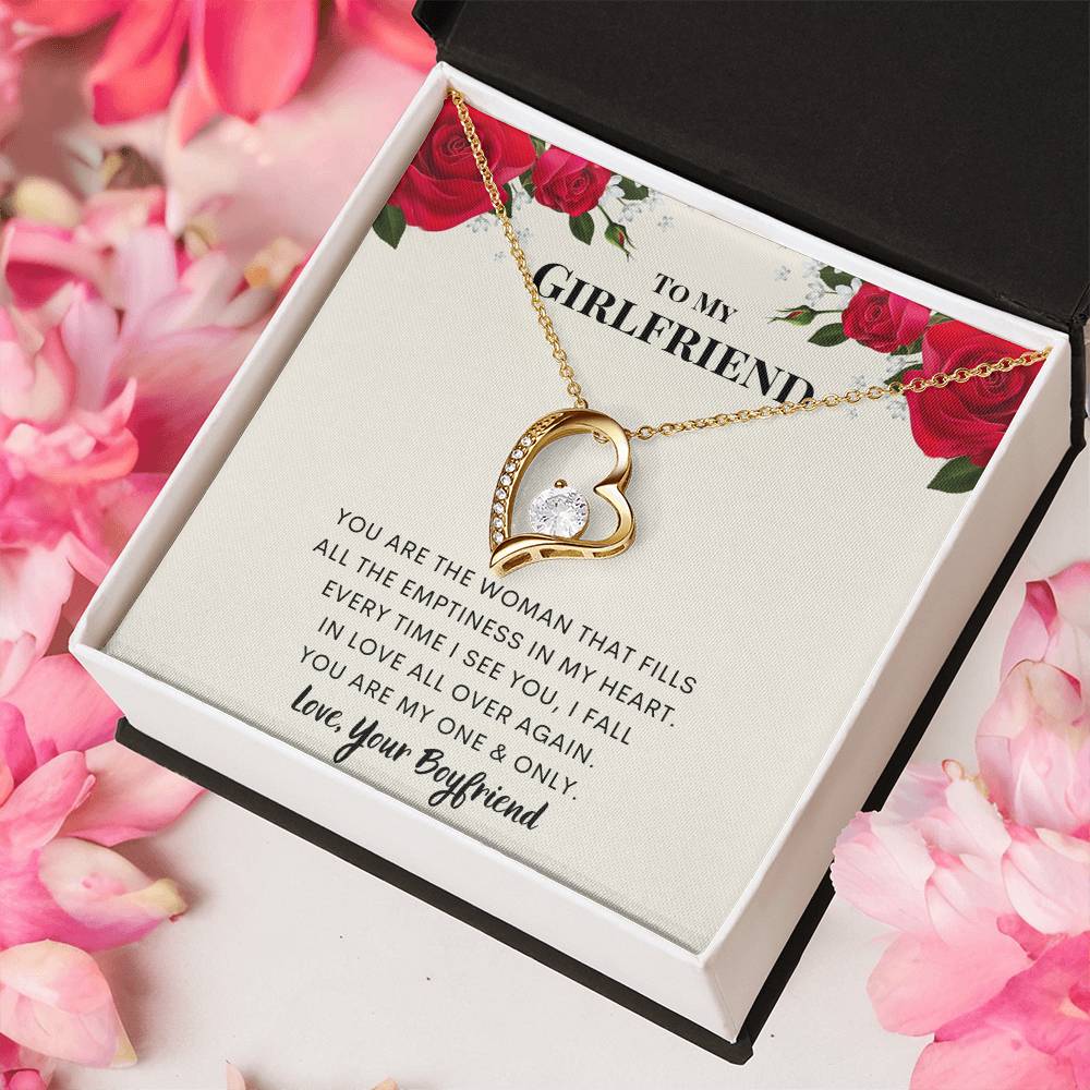 To My Girlfriend My One & Only Forever Love Necklace