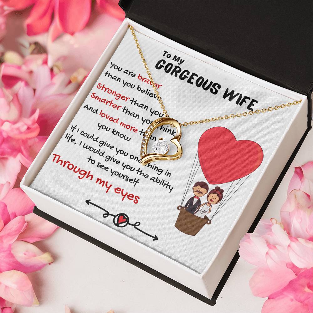 To My Gorgeous Wife Forever Love Necklace Forever Love Necklace