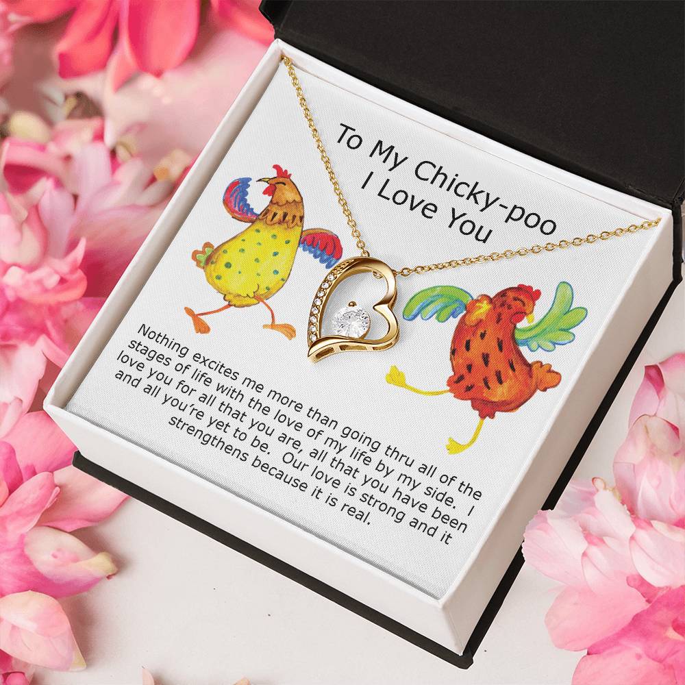 Chicky-Poo Dancing Queen I Love You Necklace Gift For Wife Soulmate Forever Love Necklace