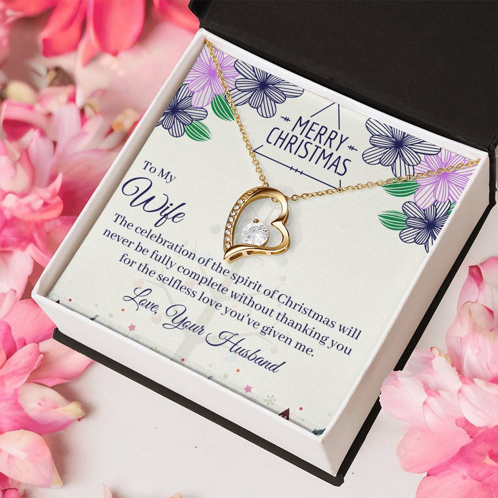 Merry Christmas To My Wife Love Forever Best Necklace For Beautiful Wife 1 Forever Love Necklace