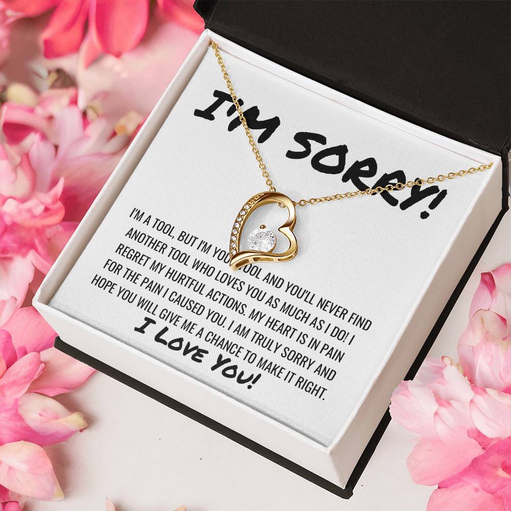 Sorry Apology Forever Love Necklace Forever Love Necklace