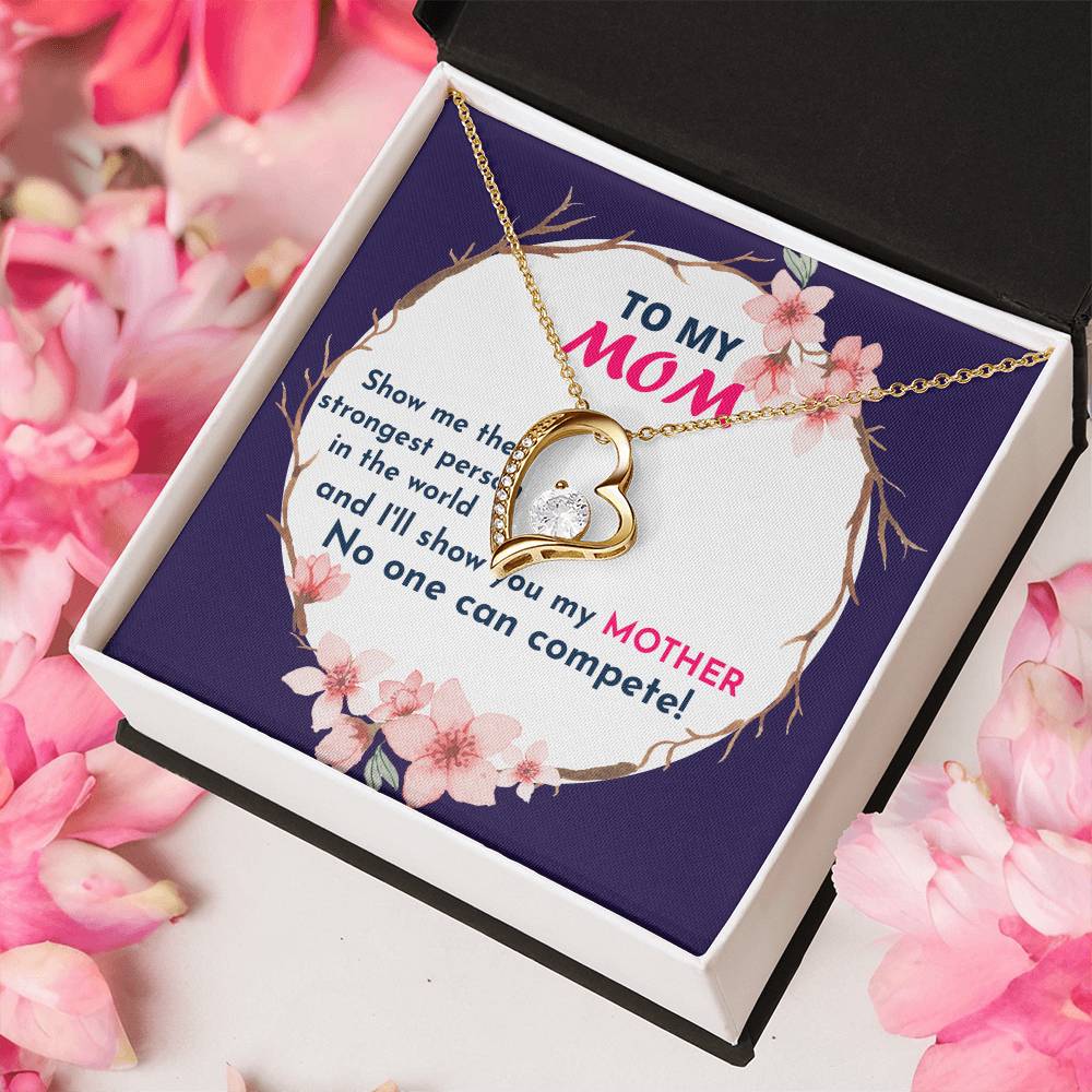 To My Mom Forever Love Necklace Mother Necklace Gift For Mother Xmas Christmas Customize Gift To My Mom 5 Forever Love Necklace