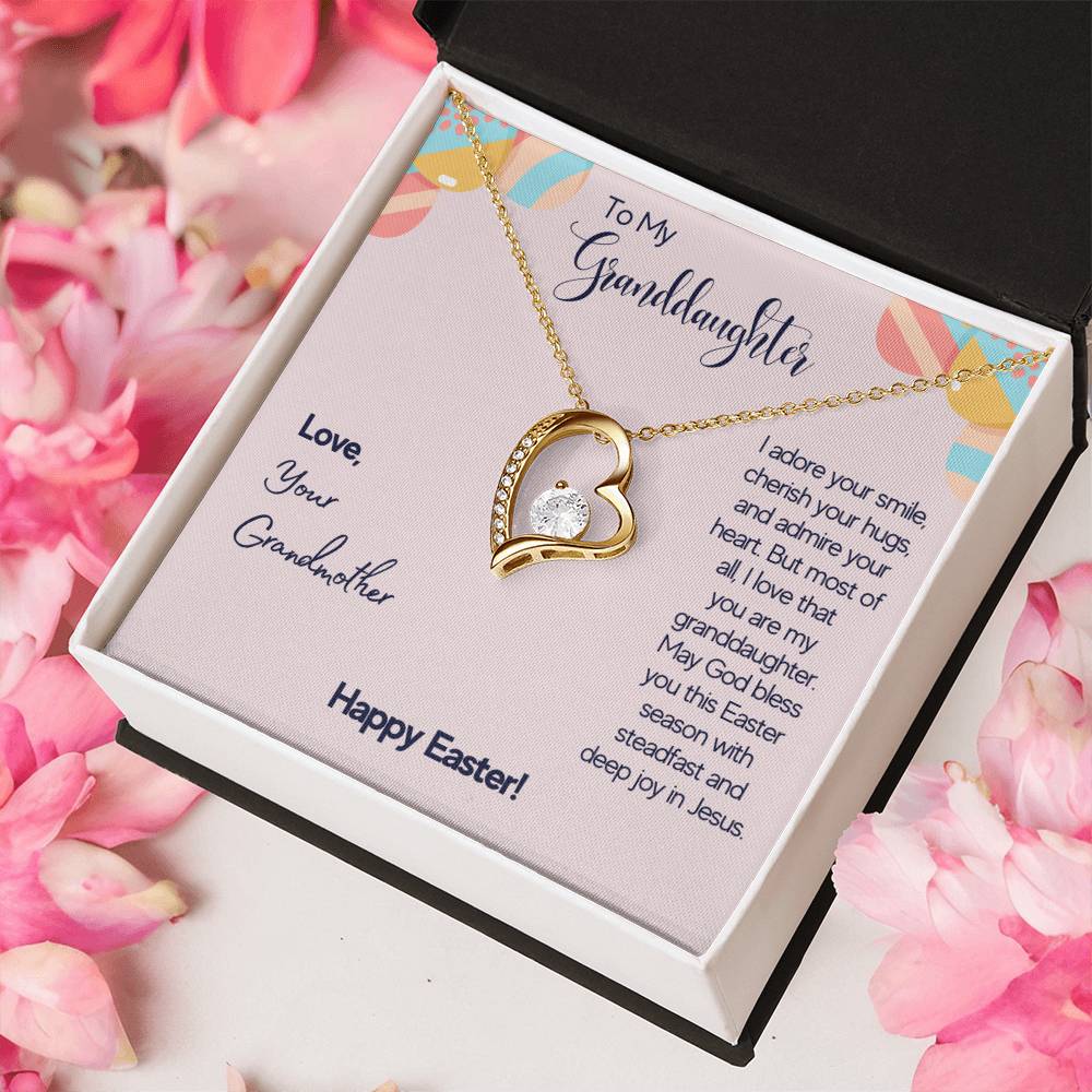 To My Granddaughter Love Your Grandmother Happy Easter Necklace 1 Forever Love Necklace