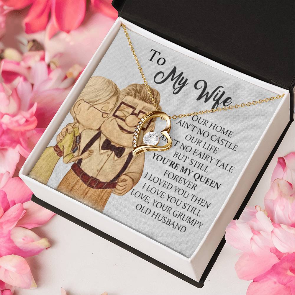 To My Wife Mother's Day Gift From Husband Romantic Valentines Gift For Wife Valentine's Day For Wife Forever Love Necklace