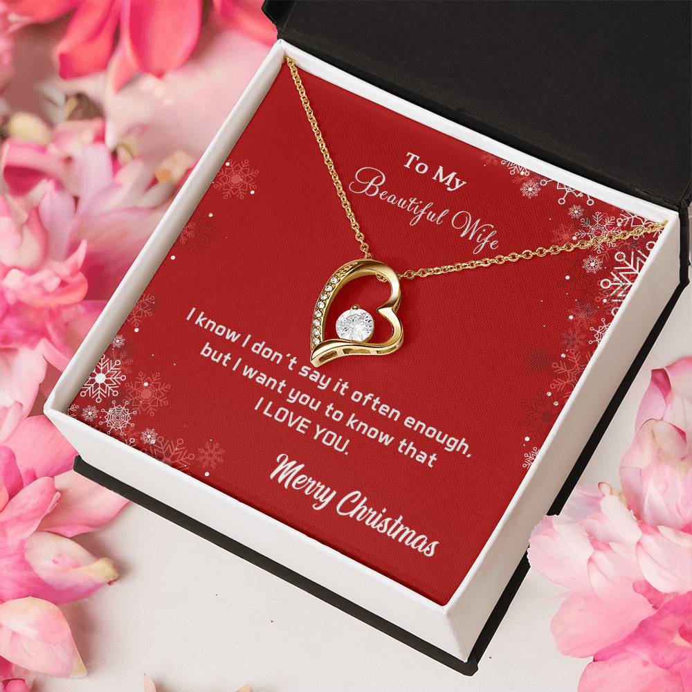 To My Beautiful Wife I Love You Heart Necklace 1 Forever Love Necklace