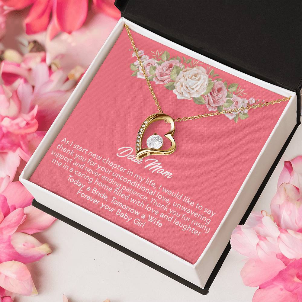 Mother Of The Bride Gift From Daughter Forever Love Necklace