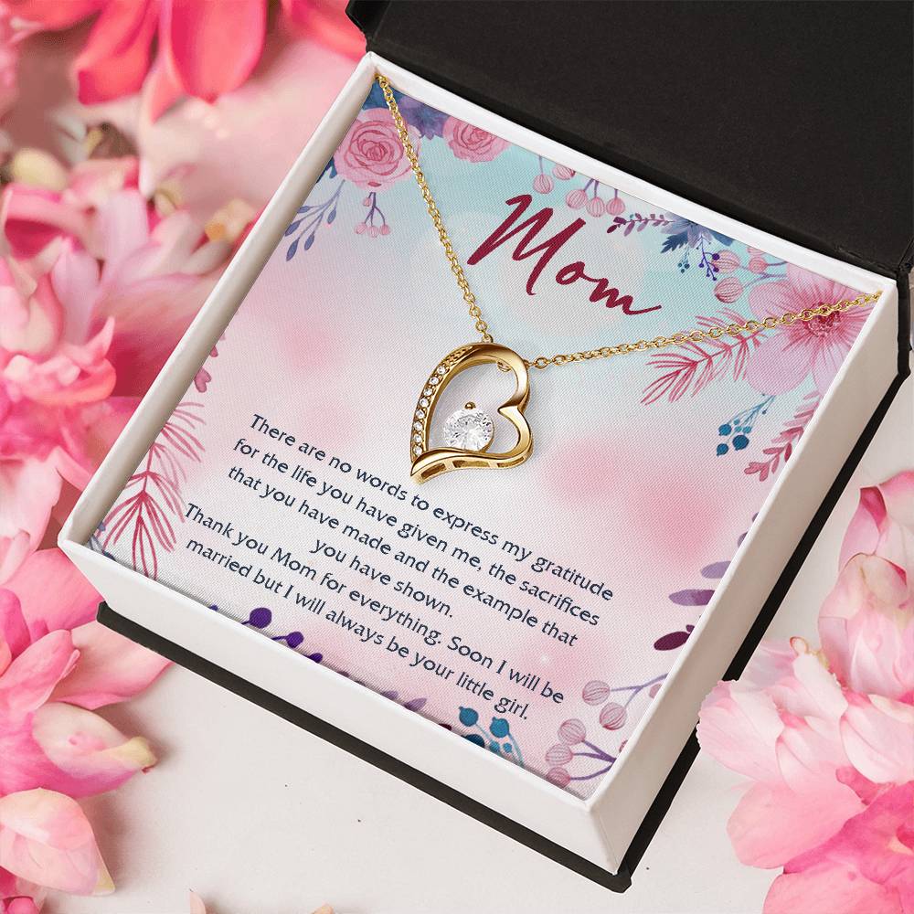 Mom Wedding Forever Love Necklace Gift From Bride Custom Parents Wedding Gift Wedding Gift For Mom Mother Of The Bride Gift From Daughter Forever Love Necklace
