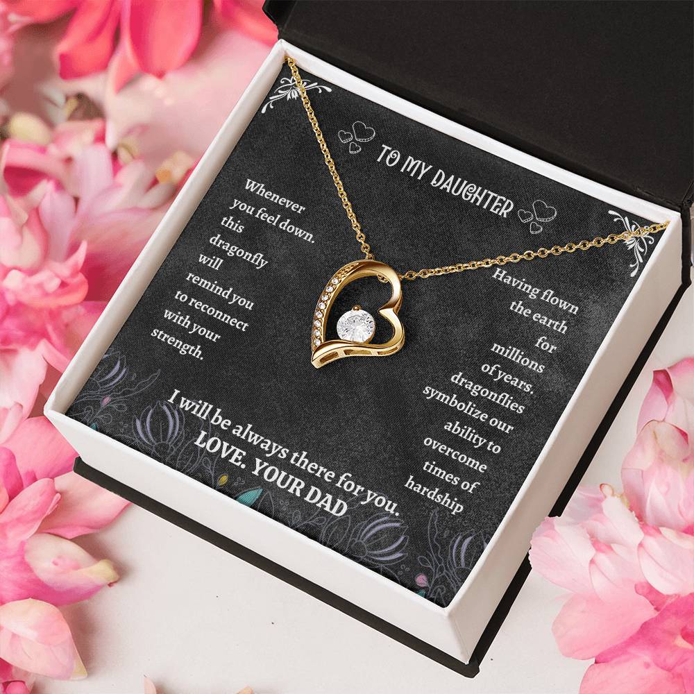 To My Daughter - I Will Always Be There For You Love Your Dad Father Daygift For Daughter - Father Daughter Necklace Father To Daughter Birthday Gift