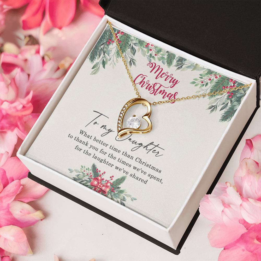Merry Christmas To My Daughter Daughter Necklace Gift Daughter Birthday Or Christmas Gift Daughter Necklace Forever Love Necklace