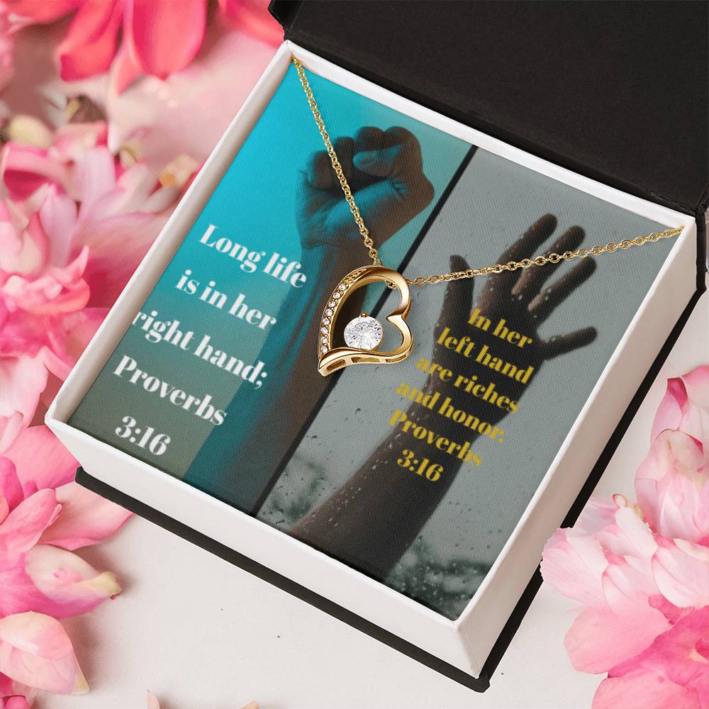 Ike Mens Collage Proverbs Jewelry Forever Love Necklace