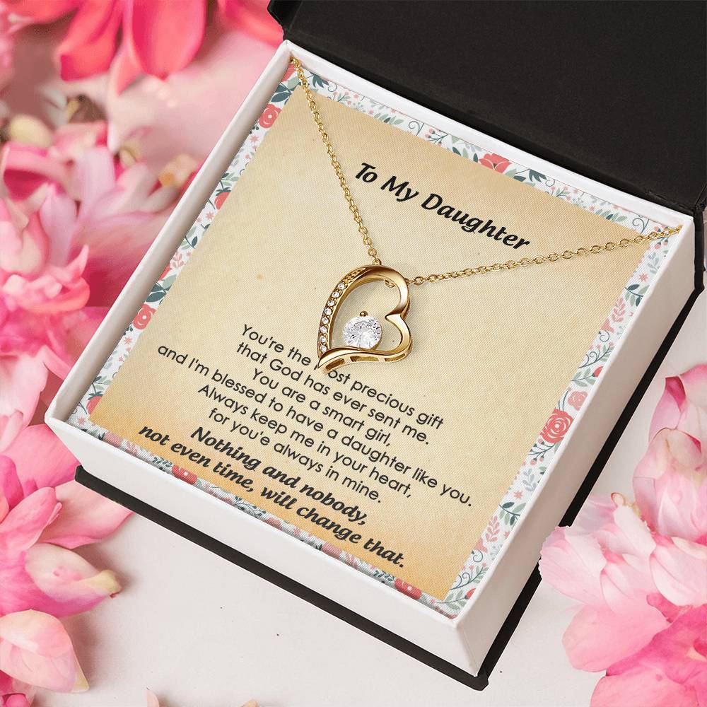 Gift For Daughter The Most Precious Gift For Daughter From Dad To My Daughter Necklace Daughter Gift From Dad Daughter Birthday Gift Forever Love Necklace