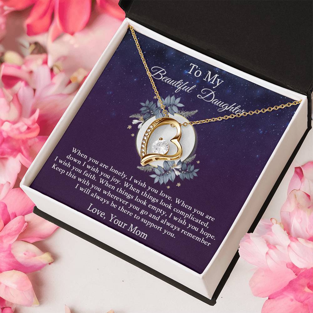 A Special Necklace Gift For Your Daughter To My Beautiful Daughter Mom Daughter Necklace Daughter Birthday Gift Daughter Graduation Forever Love Necklace