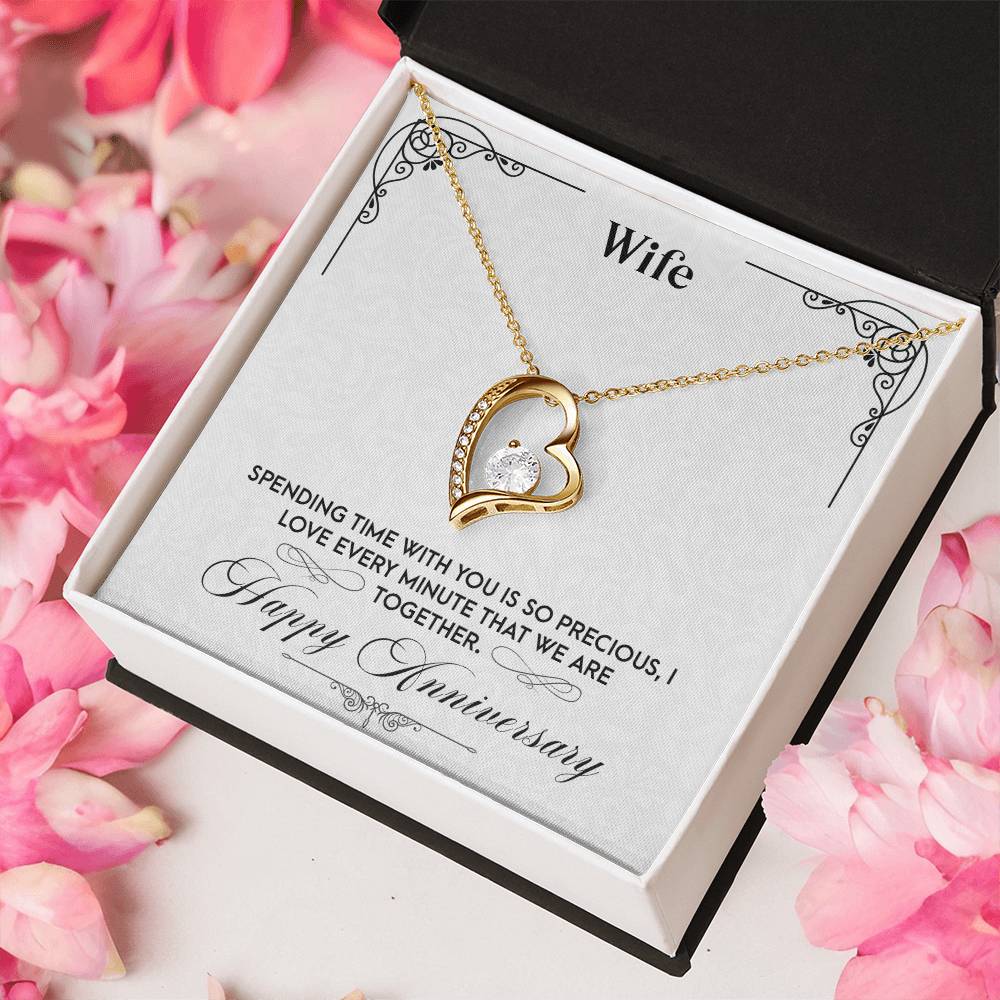 Wife Spending Time With You The Precious I Love Every Minute That We Are Together Forever Love Necklace
