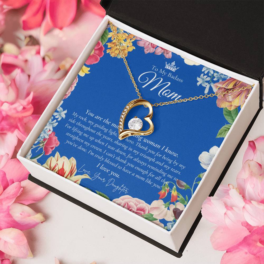 To My Badass Mom Necklace Badass Mom Gift Mother’s Day Gift Birthday Gift Gift From Daughter On Wedding Day 2 1 Forever Love Necklace