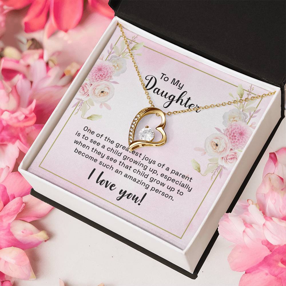 To My Daughter One Of The Greatest Joys Forever Love Necklace