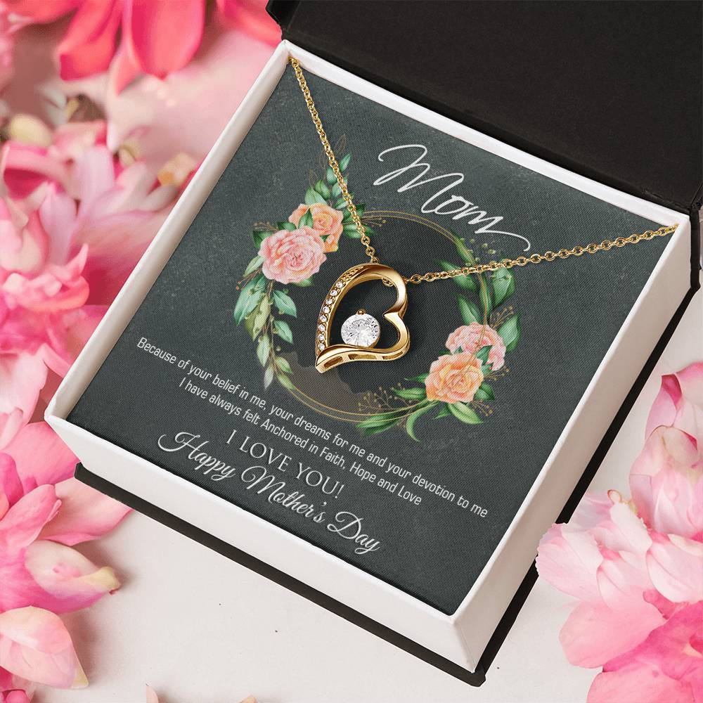 To My Mom Mother Necklace Gift For Mother Xmas Christmas Customize Gift To My Mom 2 1 Forever Love Necklace