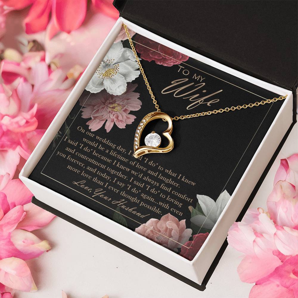 To My Wife Necklace Last Minute Birthday Gift Deep Love Messages For Wife Romantic Wife Gift Husband To Wife Necklace For My Wife Forever Love Necklace