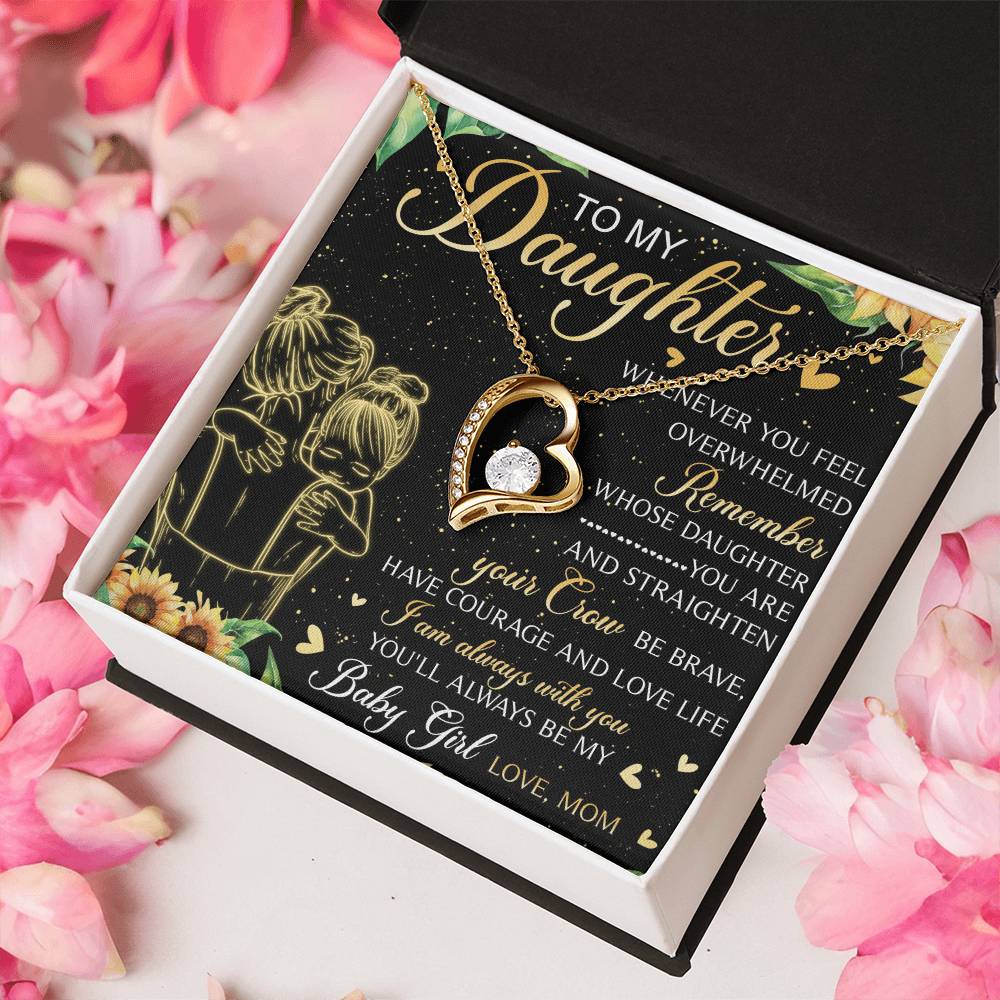 To My Daughter I Love You Mother's Day Daughter Necklace Mother Daughter Jewelry Gift Daughter Wedding Gift Forever Love Necklace