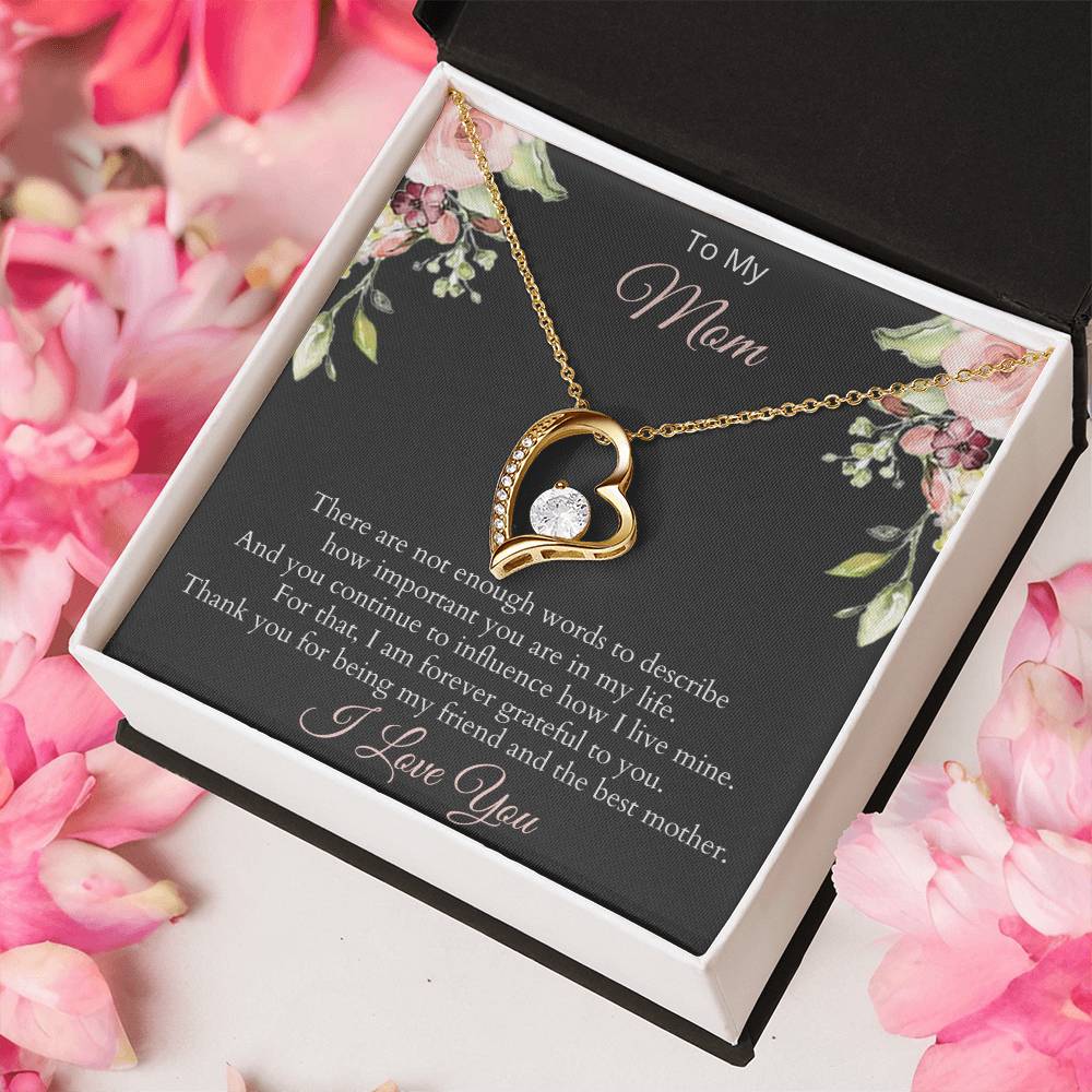 To Mom Mother's Day Gift With Message Card Forever Love Necklace