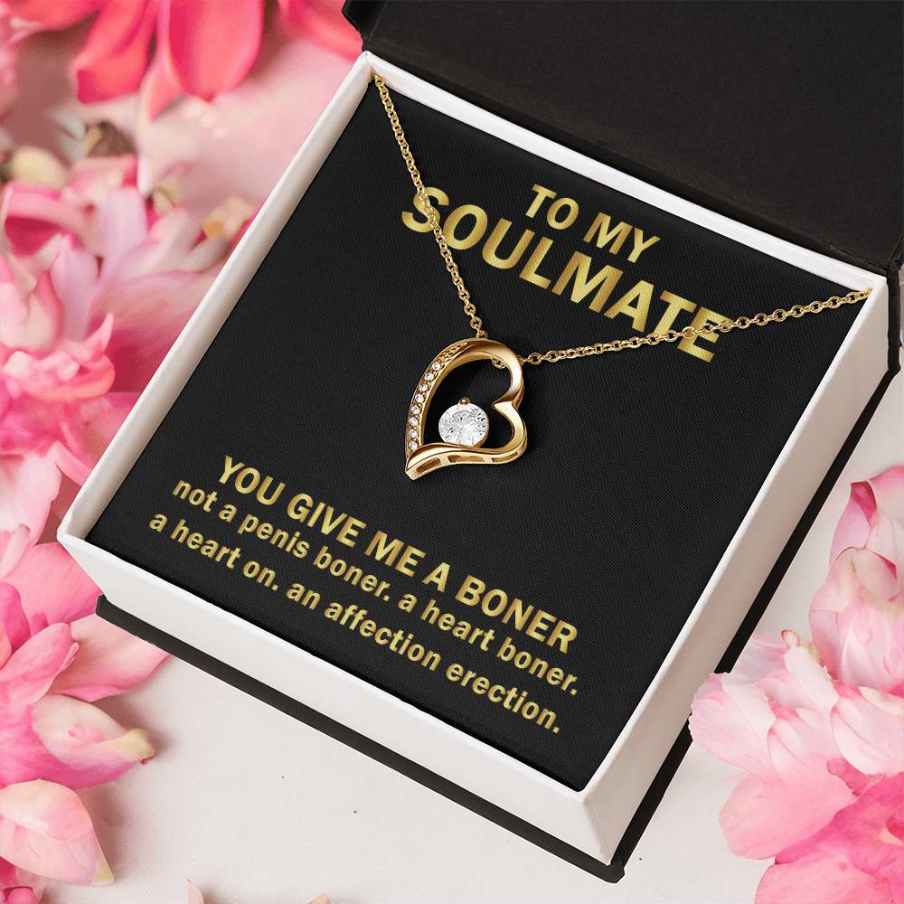 Give Me A Boner. Not A Penis Boner. Funny 🤣forever Love Necklace For Soulmate Gifts Forever Love Necklace