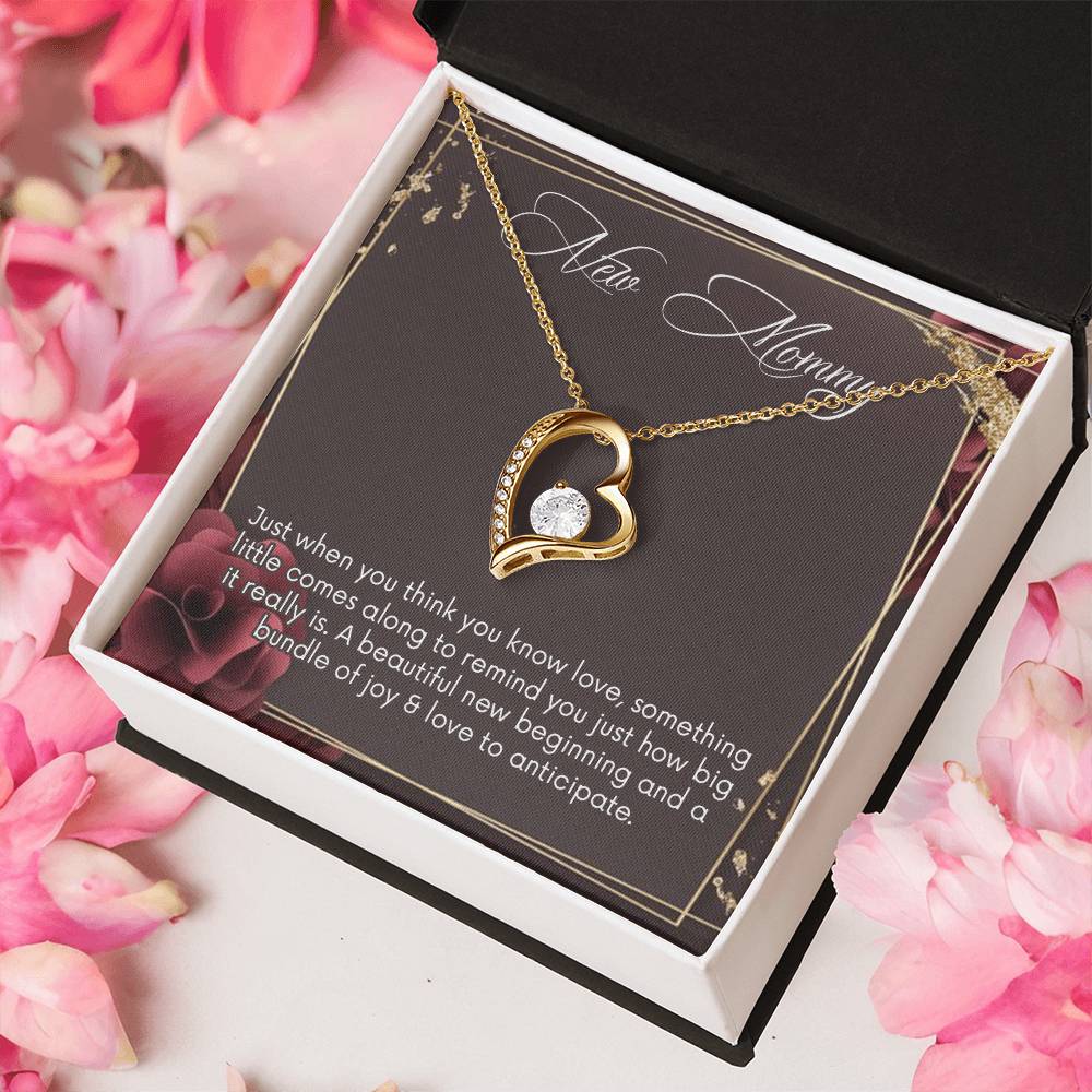 New Mommy Necklace New Mom Forever Love Necklace New Mom Necklace Customize Pregnancy Necklace Mama To Be Necklace New Mother Forever Love Necklace