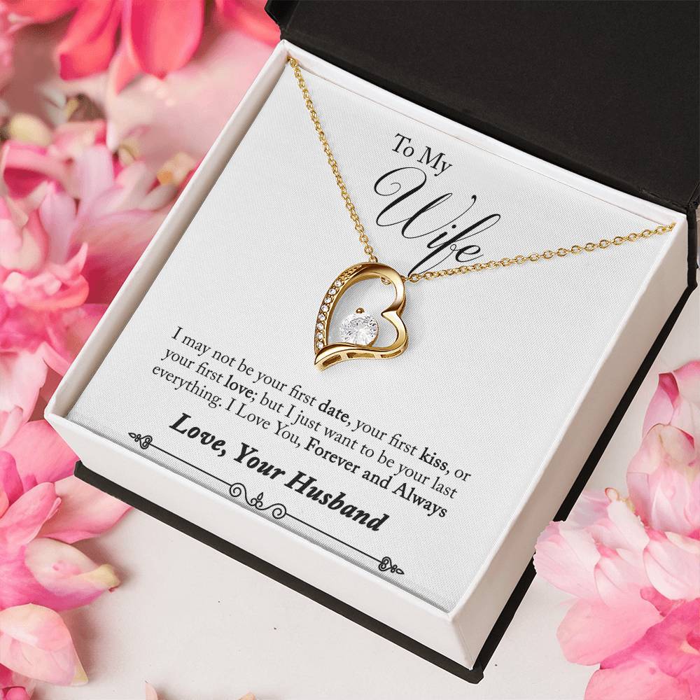 Sweetest Hearts To My Wife Necklace Love Your Husband To My Wife Necklace Anniversary Gift For Wife Gift To Wife From Husband Anniversary Forever Love Necklace