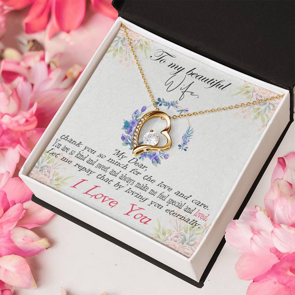 Gift For Beautiful Wife Forever Love Necklace